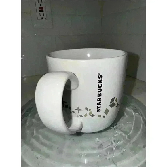 Starbucks Holiday Collection Gold Green Siren White Coffee Mug 2013 Christmas - Picture 4 of 11